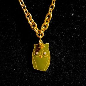 Gold‎ Owl Pendant Necklace